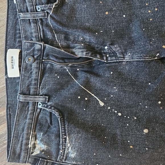 BALDWIN KANSAS CITY ‘Karlie’ Splatter High-Rise Cropped Skinny 31 - Picture 3 of 10